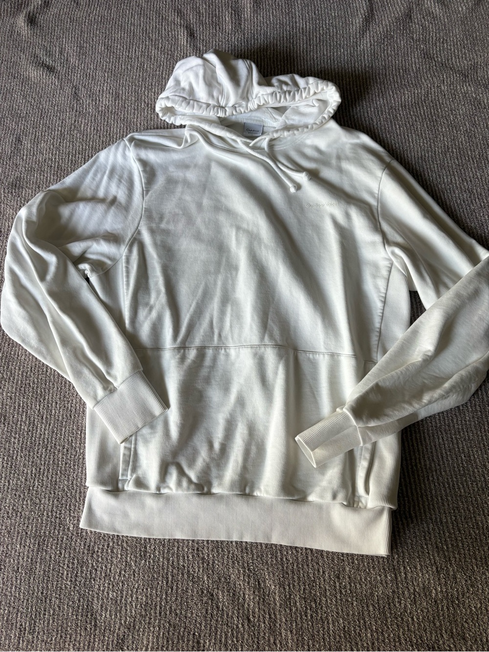 Outdoor Voices Men's Cream Crewneck Hoodie